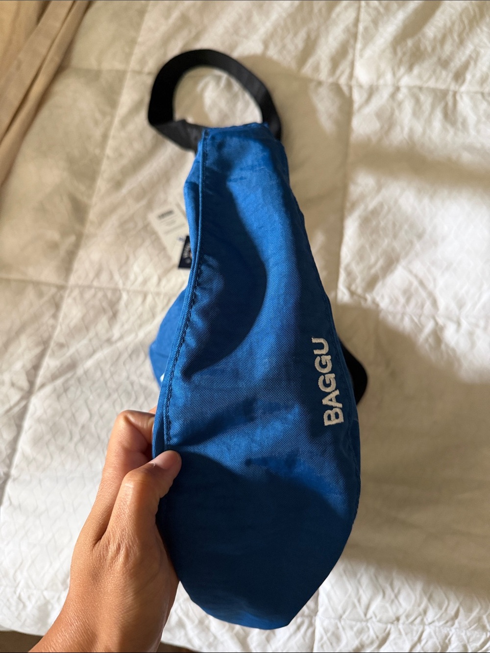 Baggu Medium LA Dodgers Blue Nylon Crescent Bag - Picture 7 of 9